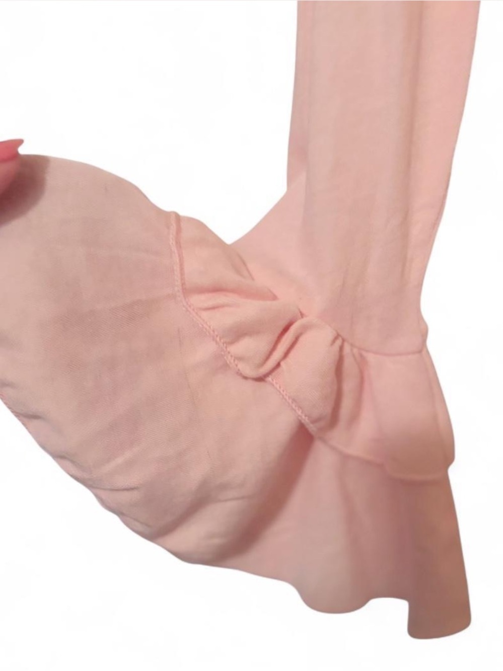 Chaser Soft Pink Ruffle Button-Down Blouse - Picture 3 of 5